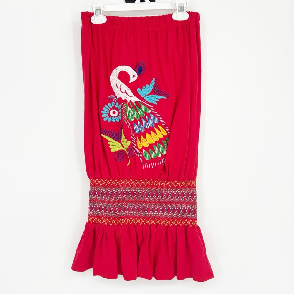 Va Va by‎ Joy Han Red Strapless Embroidered Dress Size XS